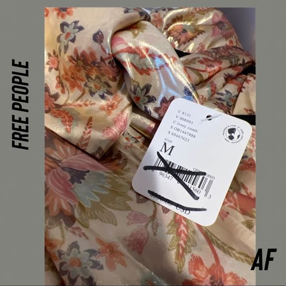 Free People Floral Maxi Dress - Red and Cream - Picture 6 of 14